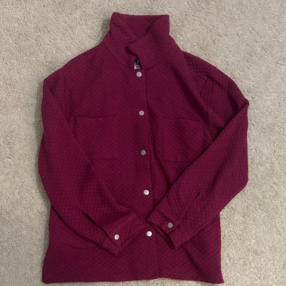 Muk Luks Burgundy Quilted Jacket